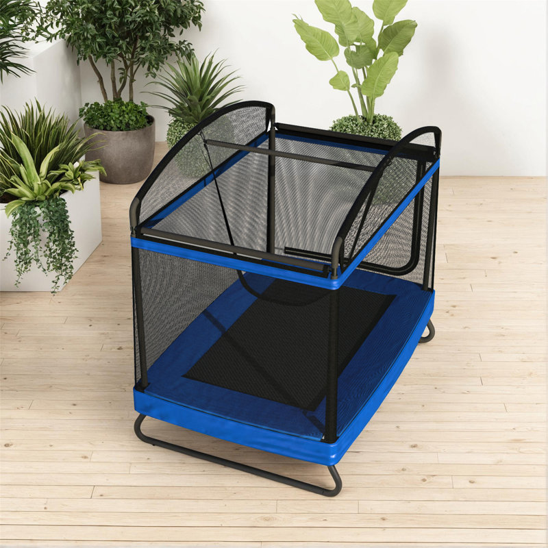 Trampoline carré d'extérieur carré 4 * 6Ft pour enfants adultes long trampoline rectangulaire
