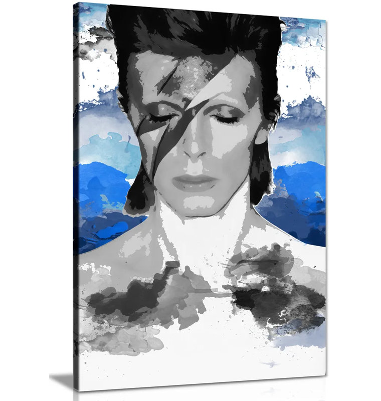 David Bowie - Wrapped Canvas Painting, 91cm H x 61cm W