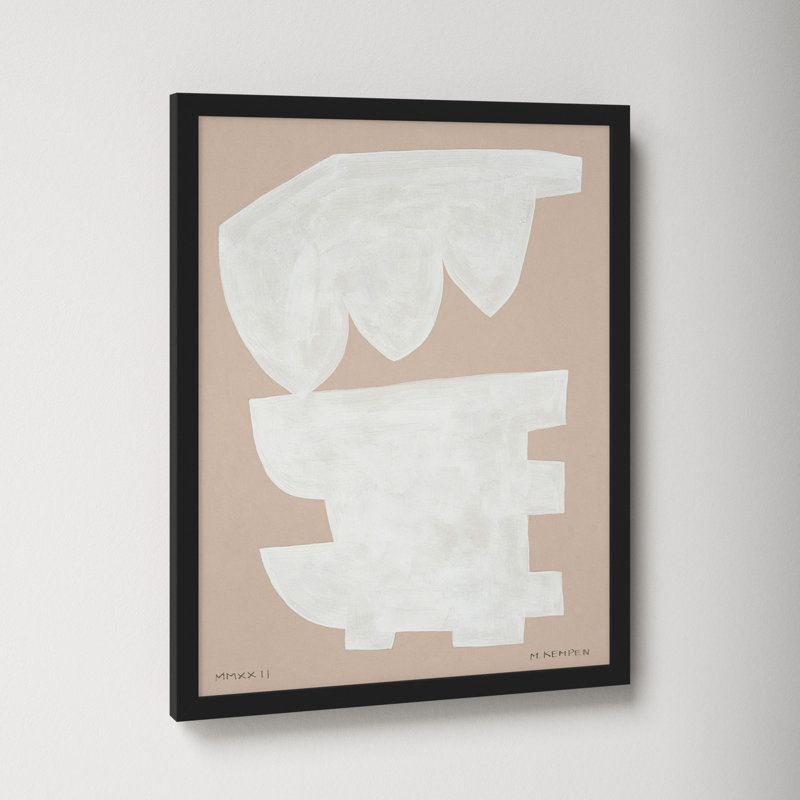 Modules In White 1 by Michael Kempen, Black Framed, 16" W x 20" H