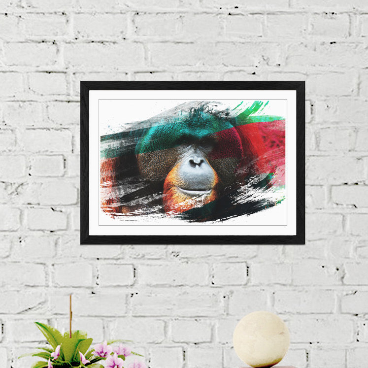 Orangutan Monkey Framed Art - Framed Print