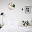 Abstrait horloge murale ronde 12 po x 12 po Monstera Brushstroke
