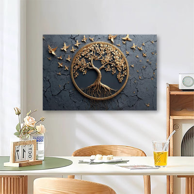 Arbre de vie celtique, art mural, impression sur toile tendue avec grande galerie pour le salon et la chambre à coucher