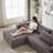 Modern Chenille Upholstered Sectional Sofa Couch Set-119729079