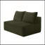 Chaise longue deux places de 147 cm avec porte-gobelet, revêtement en peluche souple assorti pour salon-136061306