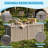 280 Gallon Large Outdoor Resin Deck Box, Waterproof Storage Box with Gas Struts, Lockable Lid, and Spacious Storage for Patio Cushions, Garden Tools-137974917