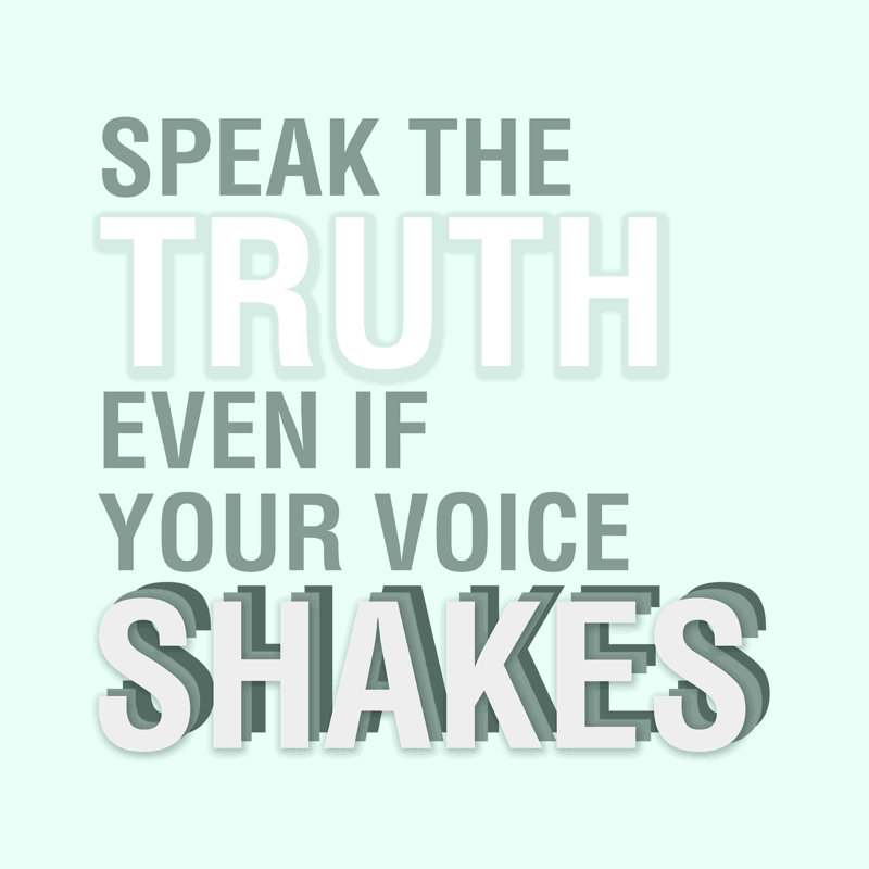 " Speak The Truth ", 36" H x 36" W