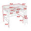 Lit mezzanine double avec éclairage à DEL intégré, bureau et tablettes