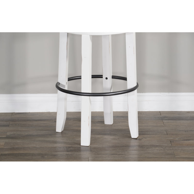 Meilani Swivel Upholstered Counter Stool, Bar Stool (30” Seat Height), Buckskin