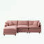 Canapé modulaire en L en chenille avec repose-pieds-690368406
