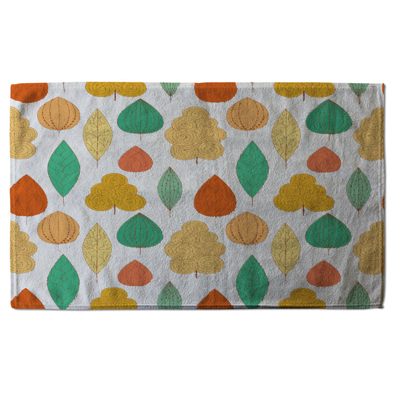 Cotton Floral Waffle Tea Towel Kitchen Towel