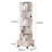 Rotating Bookshelf With Drawer, 360 Display 6 Tier Corner Bookshelf For Small Space, Floor Standing Bookcase Storage Rack, Wood Narrow Book Shelf Organizer For Bedroom, Living Room (WHITE)-610084609-610084611