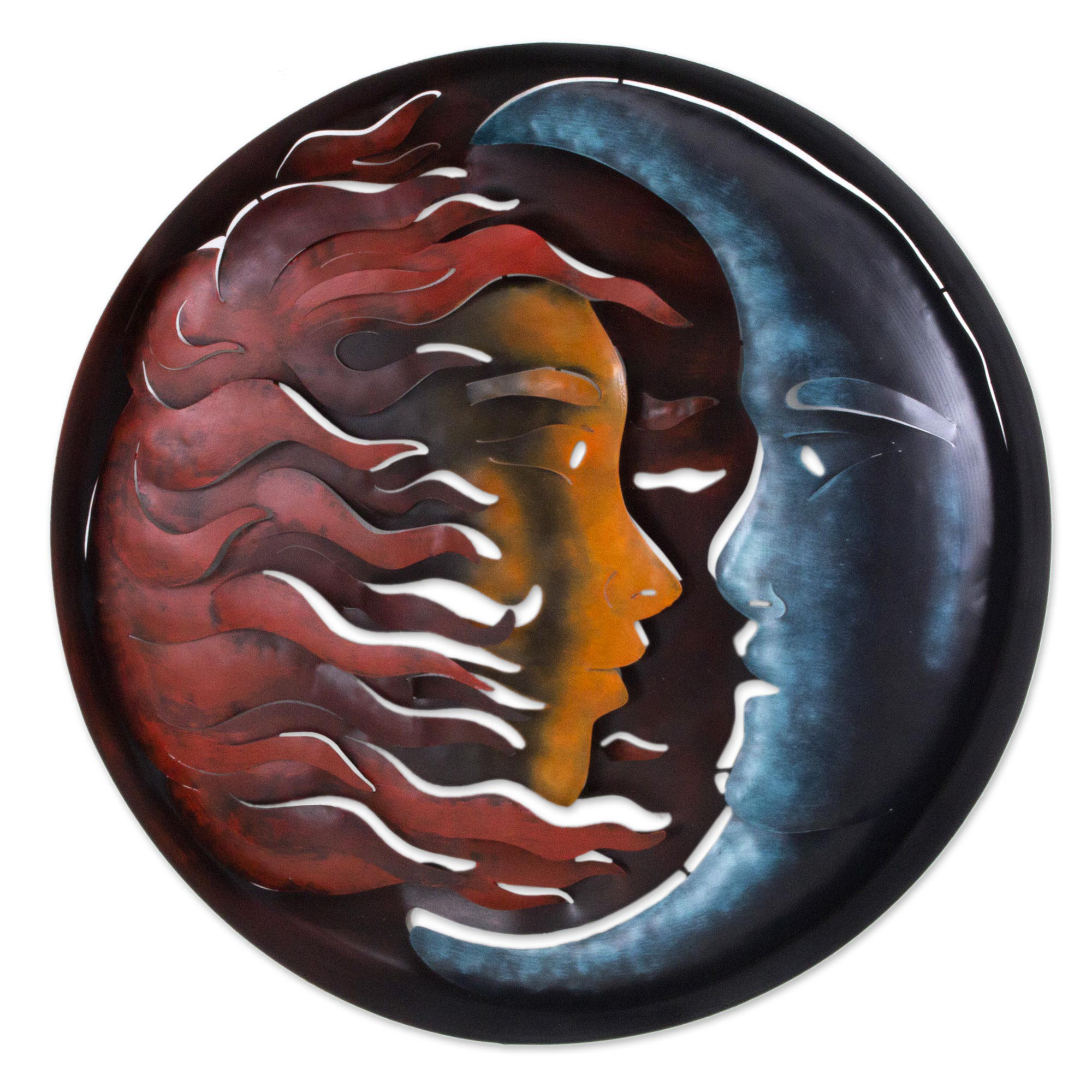 Bungalow Rose Handmade Sun and Moon Steel Wall Décor & Reviews | Wayfair