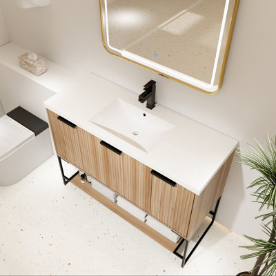 48" Freestanding Bathroom Vanity with Resin Basin