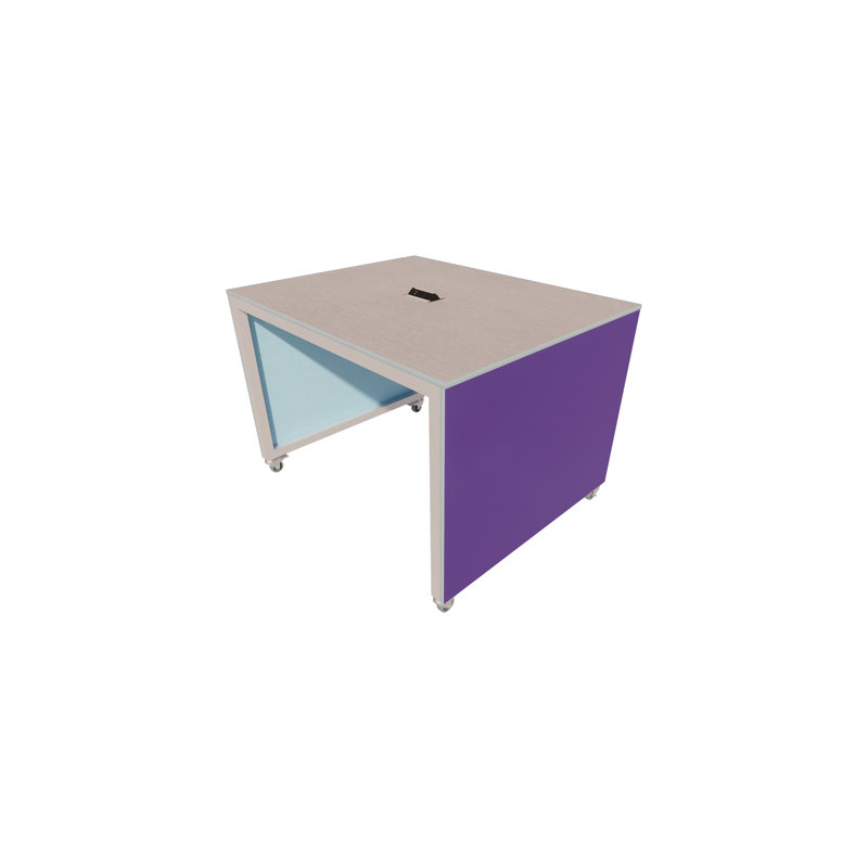 Table de conversation mobile, L 60 po x l 48 po