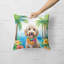 Labradoodle Luau Throw Pillow-99813356