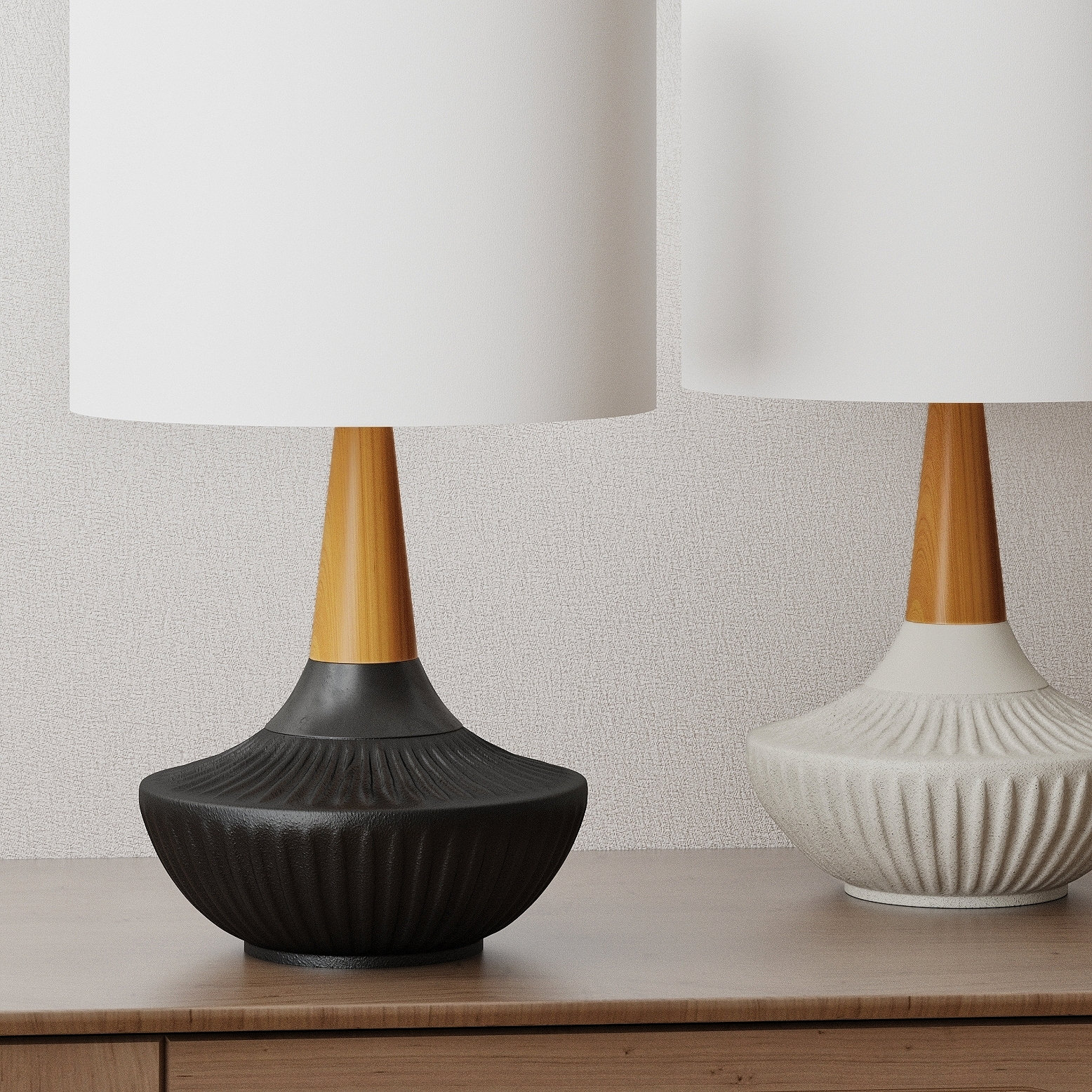 Britt Ceramic Table Lamp, Black