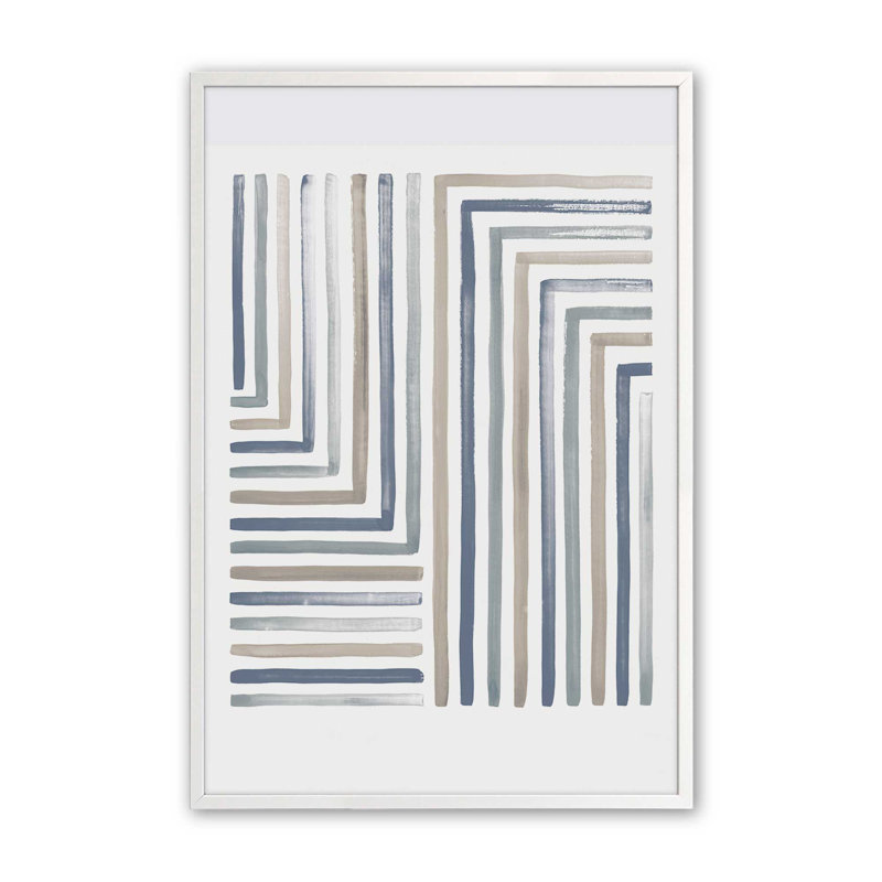 Impression Linear Visions III, Cadre ouvert à coins ouverts, blanc opaque, H 21 po x l 17 po