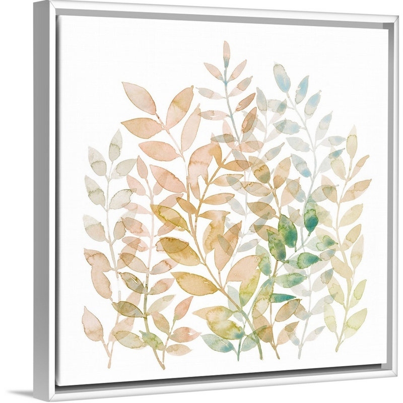 Art mural sur toile Entwined II, H 38 po x l 38 po, Toile avec cadre blanc
