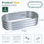 Lit de jardin surélevé galvanisé argent-108830254