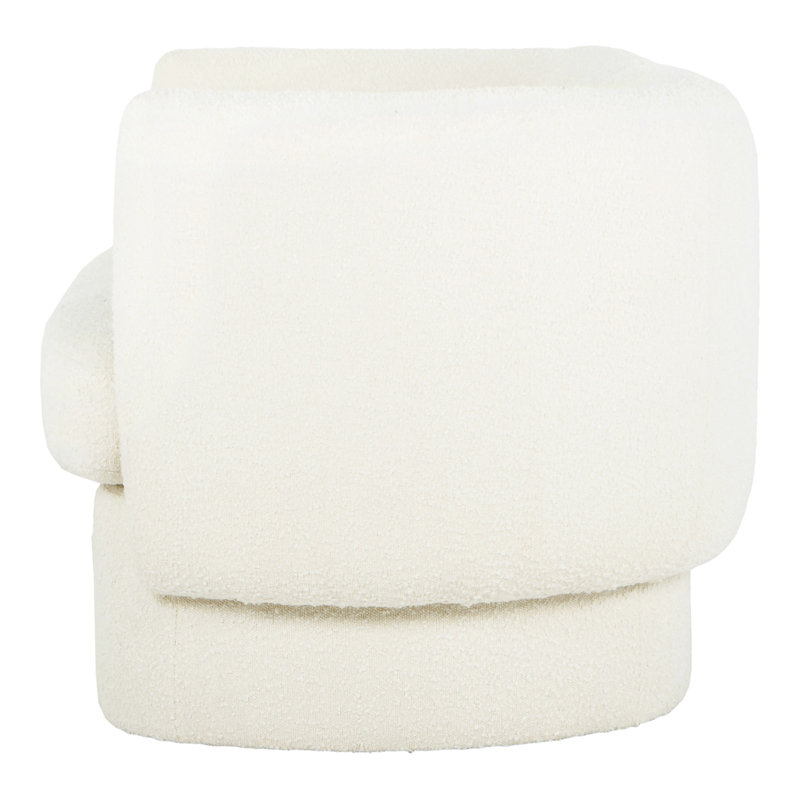 83'' Square Arm Sofa, White Boucle