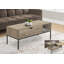 Table basse, L 42 po, rectangulaire, cocktail, plateau relevable, métal, contemporain, moderne-425494759