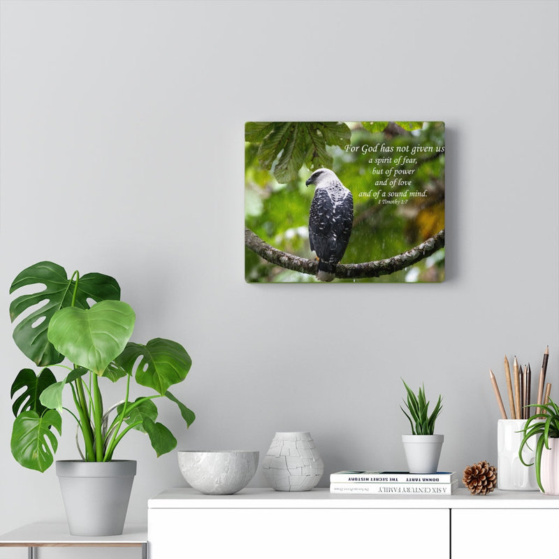 A Sound Mind 1 Timothy 1:7 1 Piece Wrapped Canvas Wall Art, 28cm H x 36cm W
