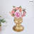 6.3" Tall Wedding Flower Vase Metal Gold Floral Stand for Table
