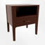 Table de chevet en bambou avec tablette ouverte et tiroir-48435722
