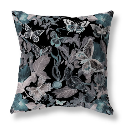 Butterfly Haven Reversible Throw Pillow