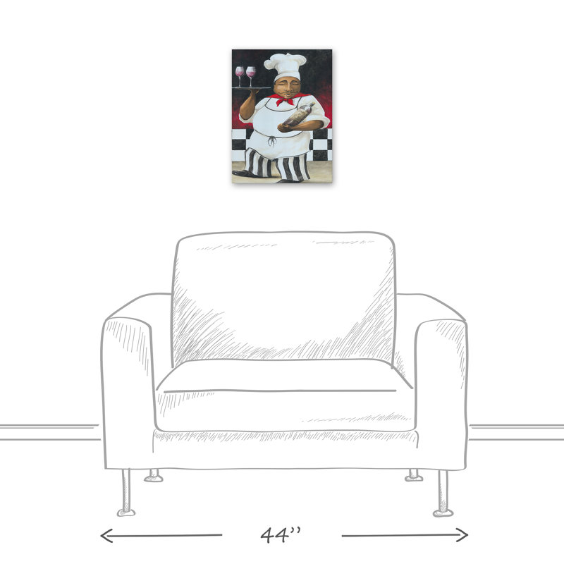 «Serving Chef» sur impression sur toile, H 16 po x l 12 po x P 1,25 po, Toile tendue