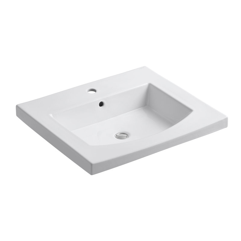 Plateau de meuble-lavabo simple 25,25 po Persuade, Blanc