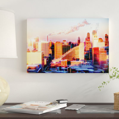 « coucher de soleil » sur toile