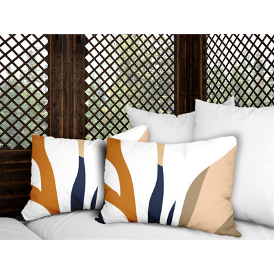 Embroidered Outdoor Reversible Throw Pillow