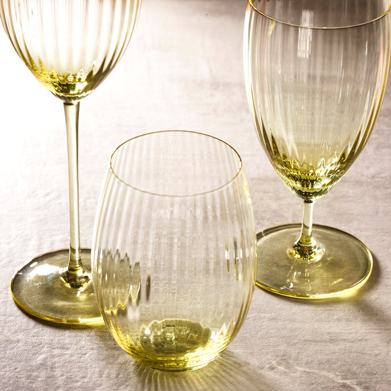 Quinn Crystal Pils Glass, Citrine