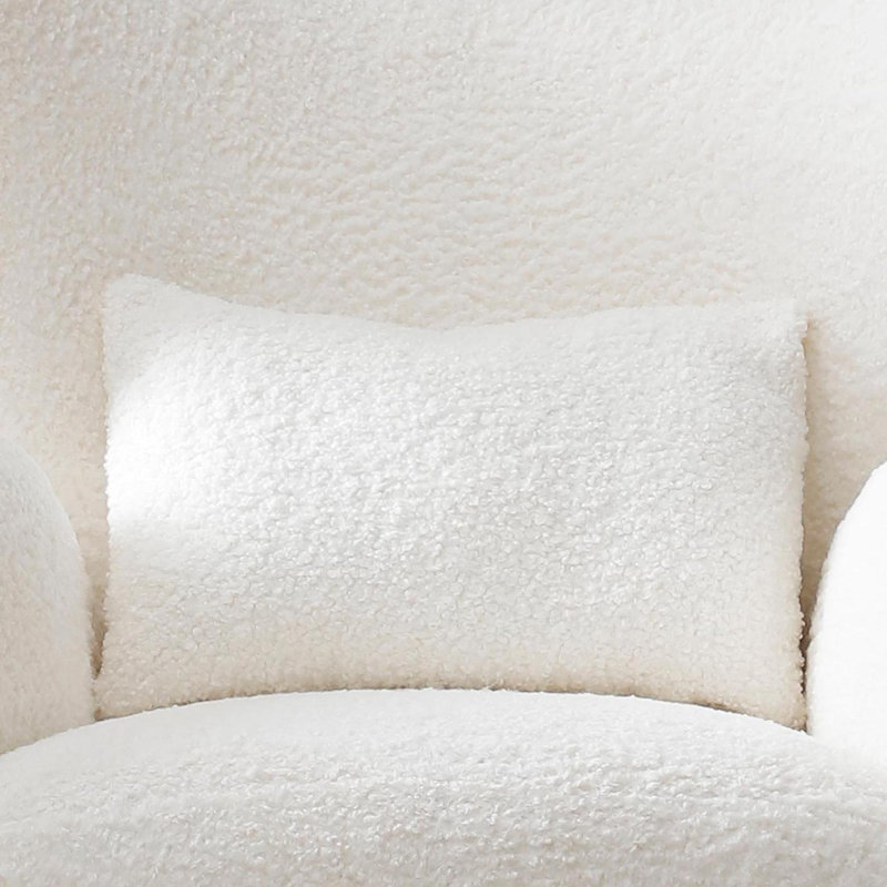 Oversized Teddy Upholstered Armchair & Ottoman Set for Living Room Bedroom, Yes