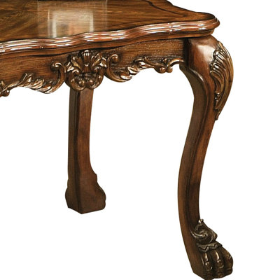 Cherry Oak End Table With Claw Leg, Square Configuration Design, Vintage Hand - Brush Execution, Functional Simplicity Essence, Elegant Home Environment Configuration, Brush, Simplicity,
