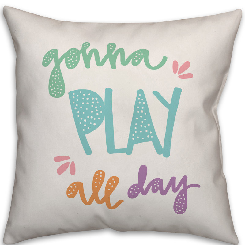  Housse et insert de coussin carré extérieur Gonna Play All Day, Polyester/ Bourre en polyester