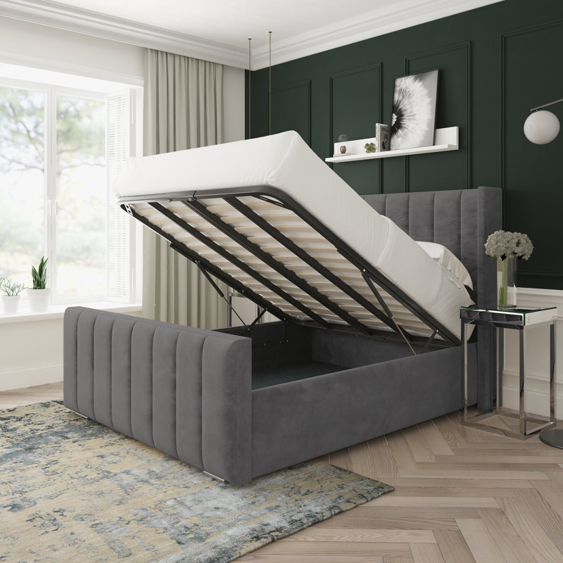Willow Conistan Upholstered Ottoman Bed Frame, Double (4'6), Steel