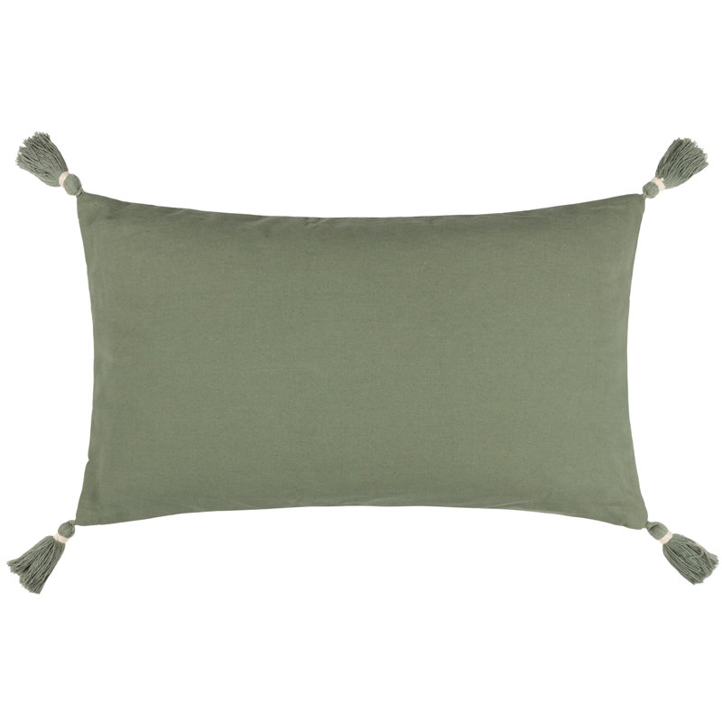 Hagues Striped Rectangular Lumbar Pillow Cover, Eucalyptus