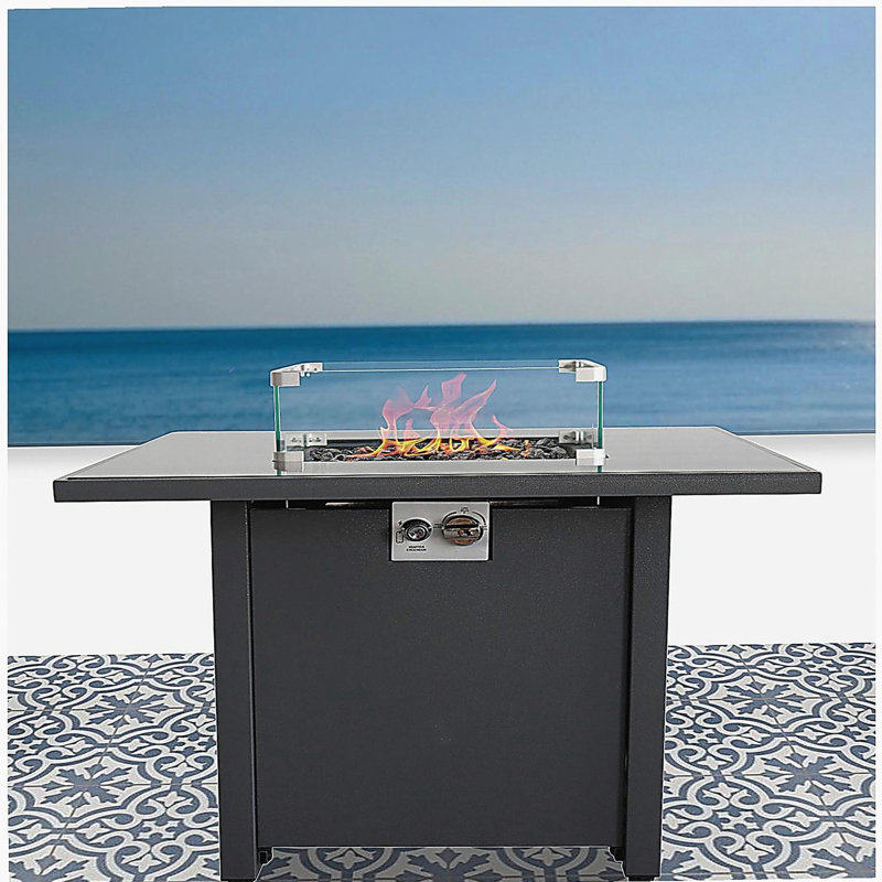 Outdoor family garden backyard fireplace pit, Gray