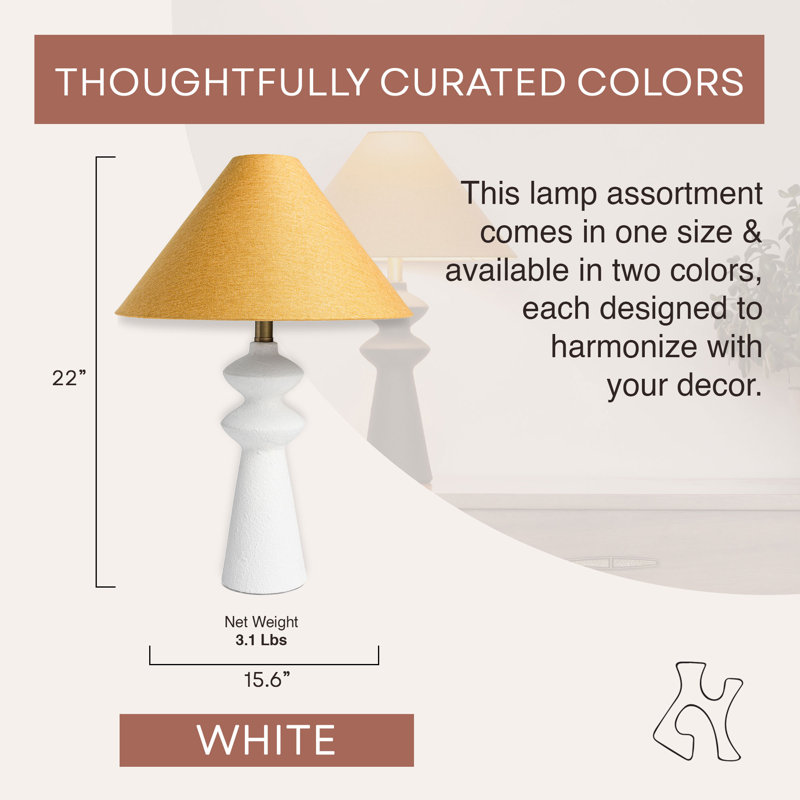 Lampe de table Villa Moda Henrik-Hxy 1660, Blanc