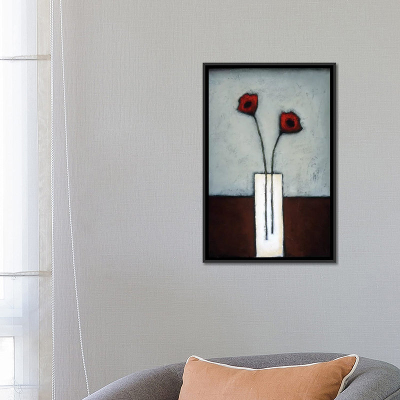 «Fire and Ice I», reproduction d'art sur toile, H 26 po x l 18 po x P 1,5 po, Toile avec cadre noir, Pas de tapis