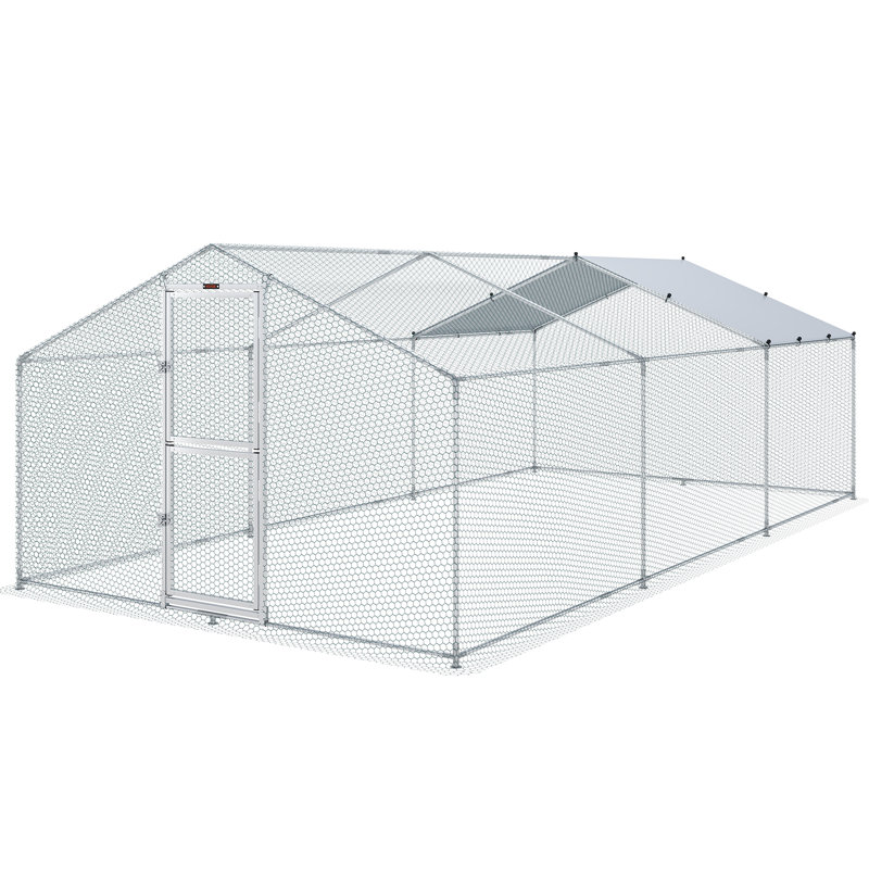 Poulailler avec couloir Davisha Walk In, H 78,7 po x l 118,1 po x P 236,2 po