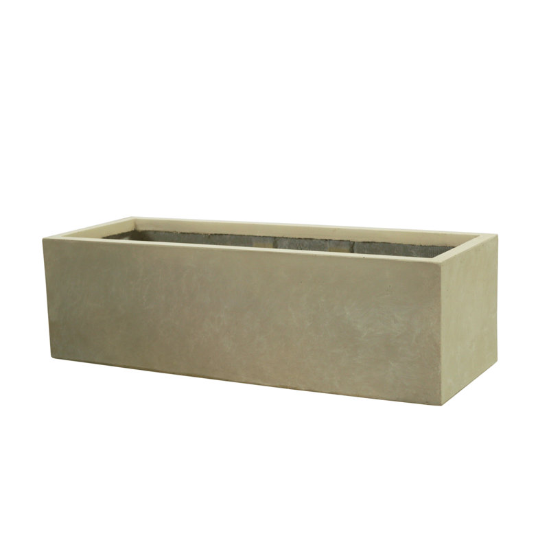 Handmade Planter Box, Taupe, 12" H x 14.57" W x 40.55" D