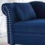 Chaise longue moderne en velours avec rangement caché et soutien lombaire-129584465