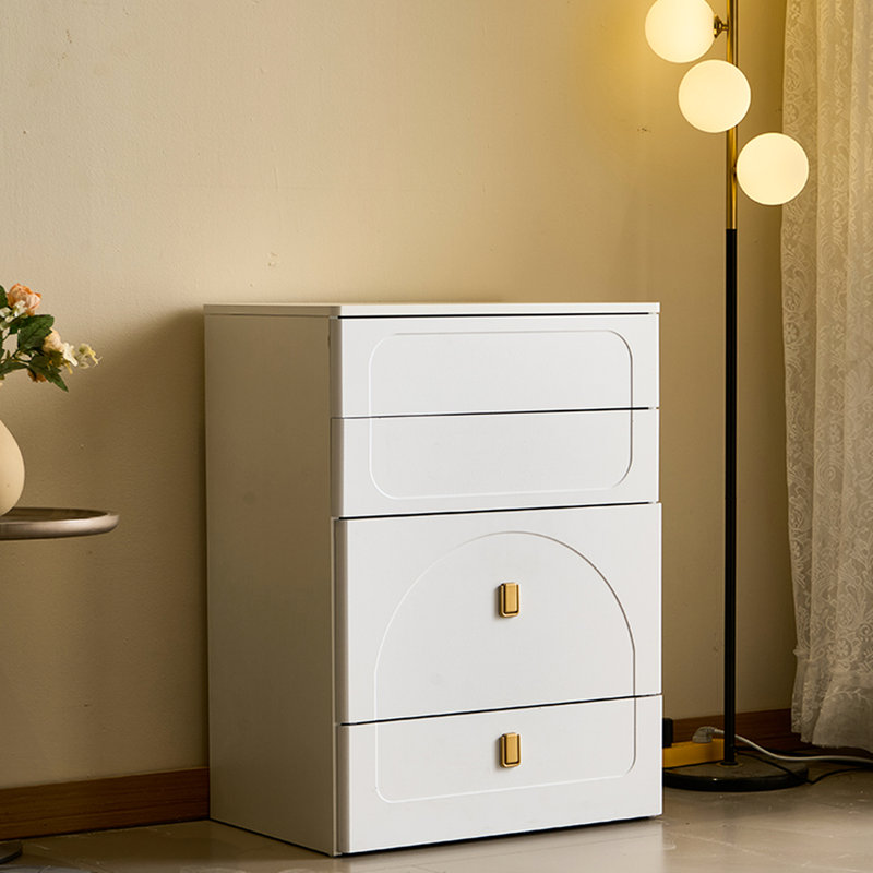 Coiffeuse compacte blanche avec 3 tiroirs, miroir rabattable, tabouret rembourré, éclairage à DEL et bureau visuel pour la chambre à coucher dans 1 meuble-lavabo