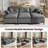 108'' Comfy U Shaped Sectional Modular 6-piece Cloud Sofa With 3 Ottomans Tool-free Easy Assembly Corduroy Fabric-1391639144