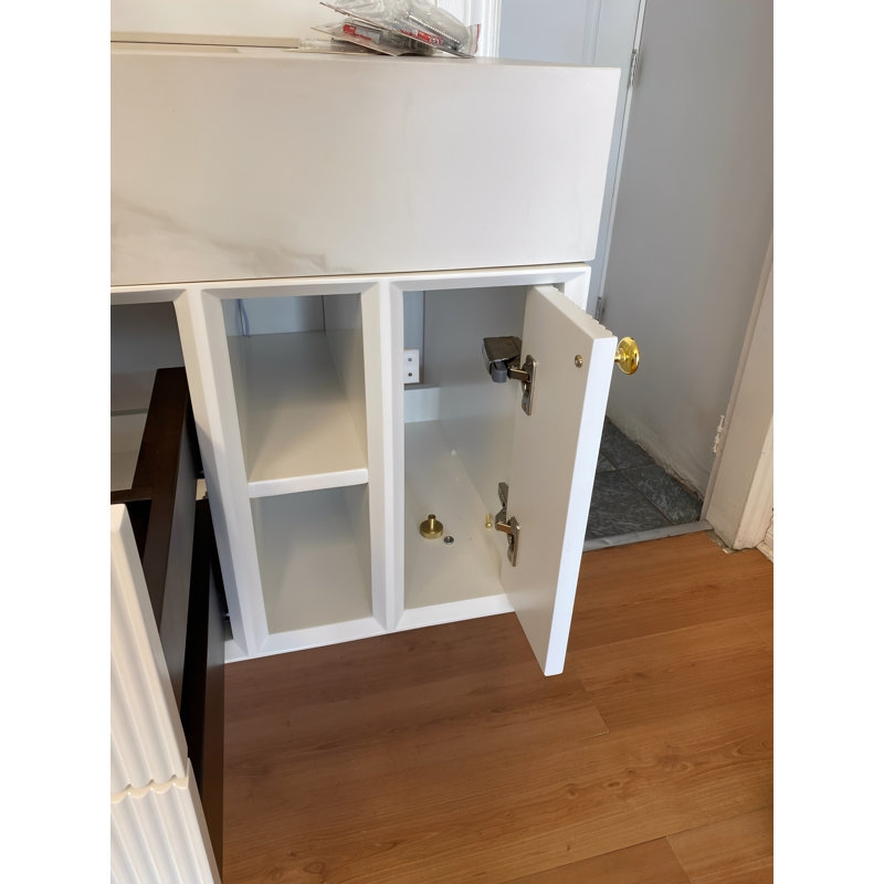 Sienna- White Wall Mounted Bathroom Vanity 36"