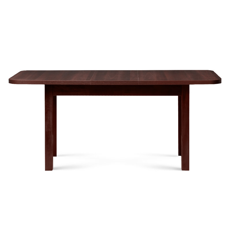 Extendable Solid Wood Base Dining Table, Nut