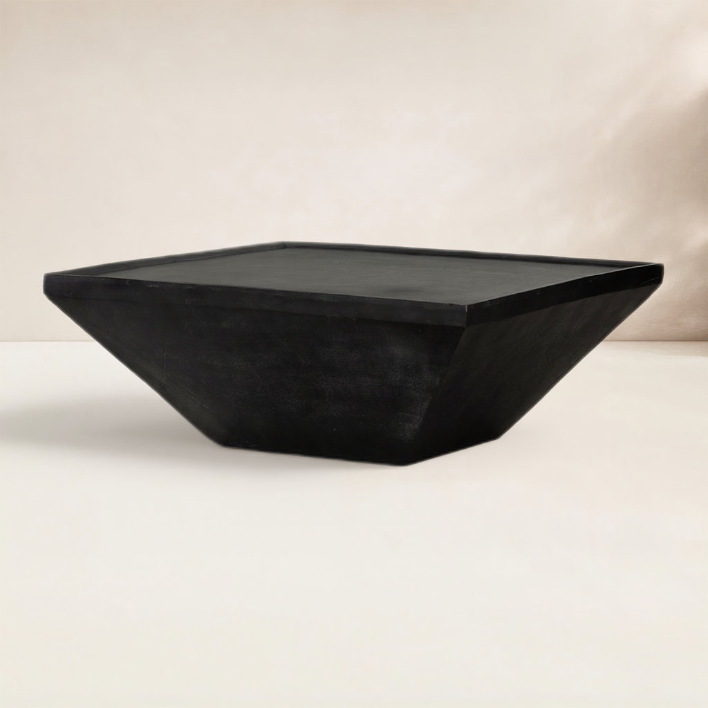 42'' Aluminum Outdoor Coffee Table, Matte Black